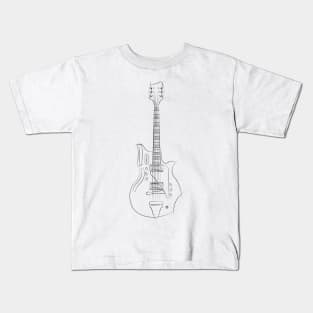 Vintage Electric Guitar Kids T-Shirt